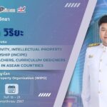 ขอแสดงความยินดีกับนายภูวดล วิริยะ เนื่องในโอกาสได้รับทุนฝึกอบรม Innovation, Creativity, Intellectual Property and Entrepreneurship (INCIPE) Education for Teachers, Curriculum Designers and Policymakers in ASEAN Countries